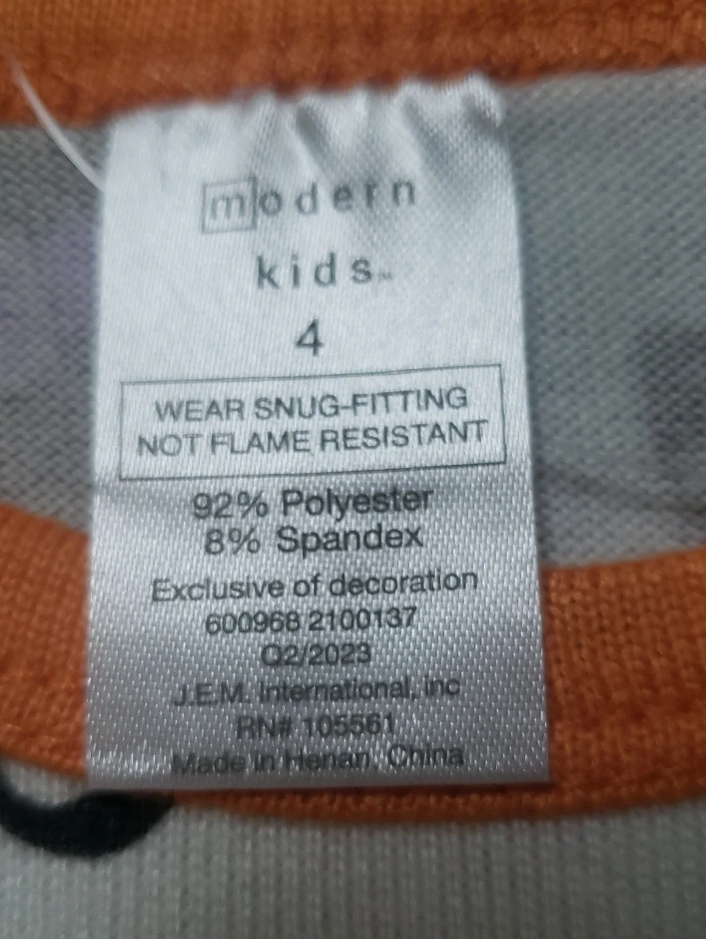 Modern Kids Halloween 3 Piece Sleepwear Ser - Ivory/Orange Ghost Print